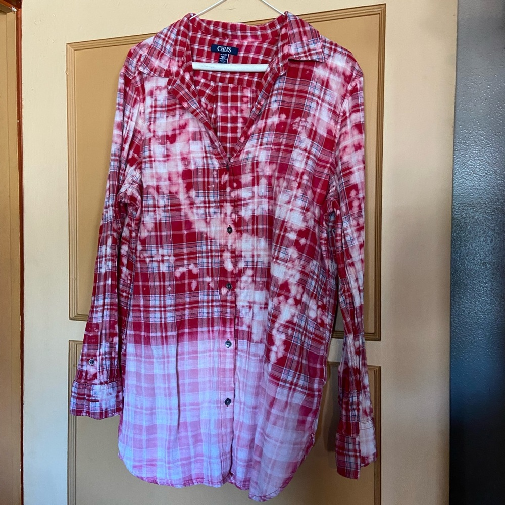 Chaps Plaid Button-Down long slee shirt xl